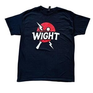 Wight Graphic T-Shirt Black Red Sun Lightning Bolt Cotton Streetwear Mens Large